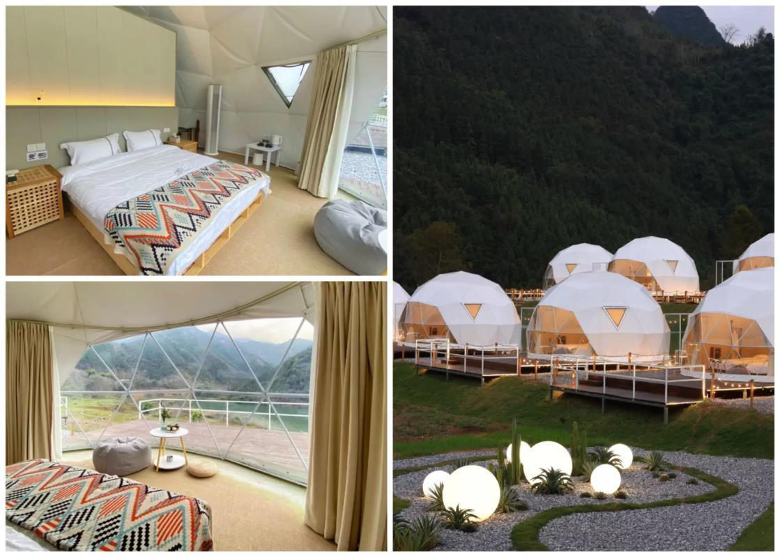 Glamping domes