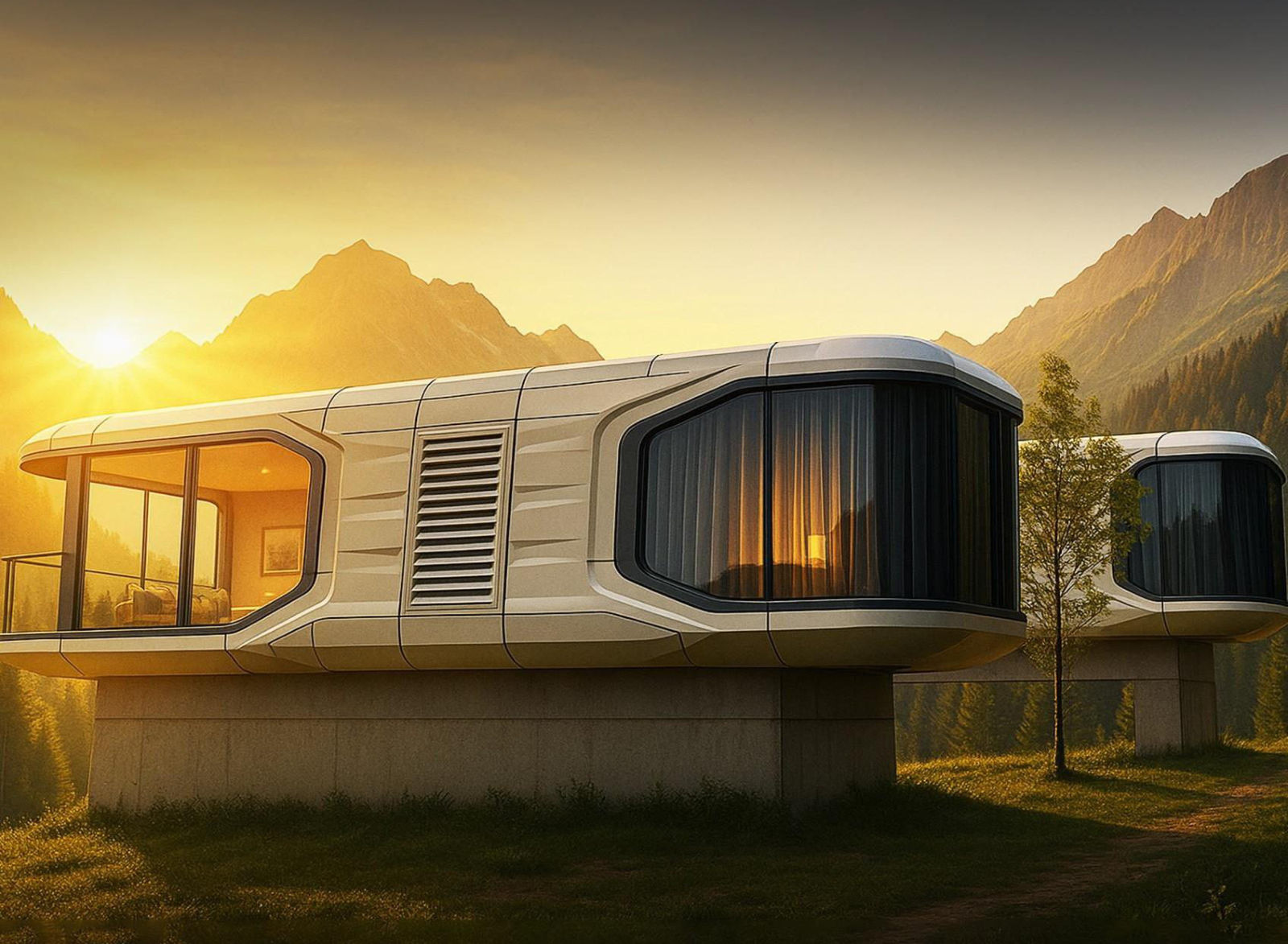 SM-07 pod at sunset